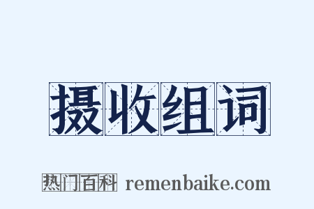 摄收组词是什么意思的图片